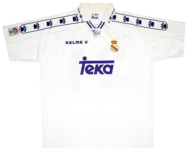 Camisa Retro Kelme Real Madrid 1995 1996 I jogador